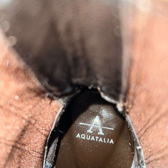 Aquatalia Fayren Suede Ankle Boots Chestnut Size 6